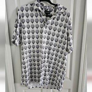 Chase 54 Men's Black White Made in USA Golf Polo Shirt Size L.